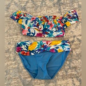 Bleu by Rod Beattie Floral Blue Bikini - Size 8